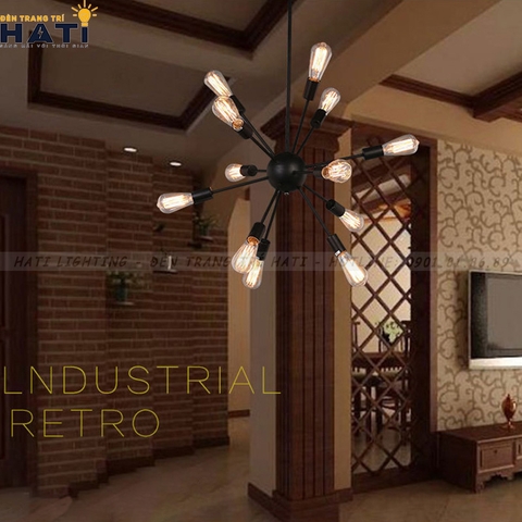 Đèn thả decor quả cầu gai