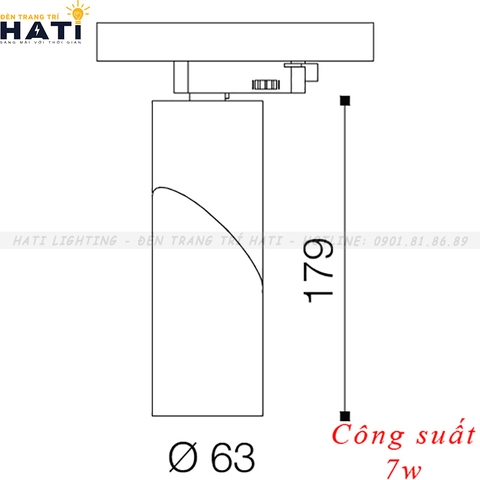 Đèn rọi ray nhôm Carina 9w/16w