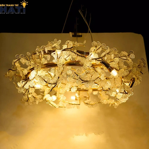 Đèn thả decor vòng nguyệt quế