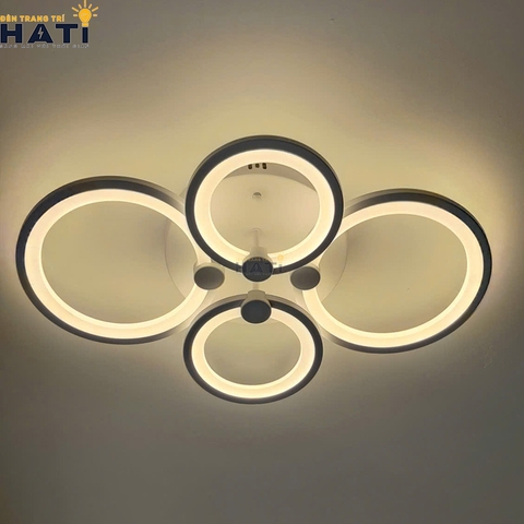 Đèn ốp trần led 4 vòng tròn