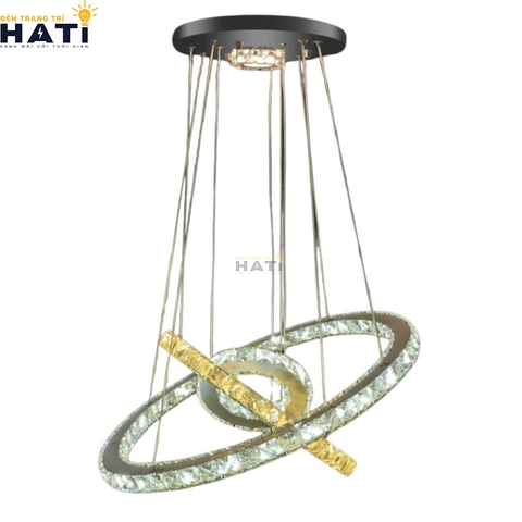 Đèn thả pha lê 3 vòng Jin