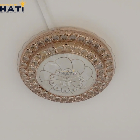 Đèn ốp trần pha lê tròn Riana