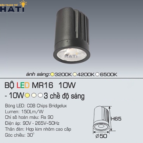 Bóng LED Anfaco MR16 chất liệu hợp kim nhôm cao cấp