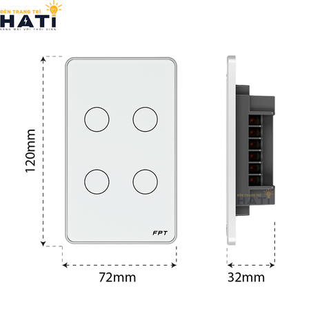 Công tắc cảm ứng thông minh FPT Leto chữ nhật