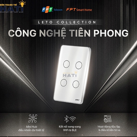 Công tắc cảm ứng thông minh FPT Leto chữ nhật