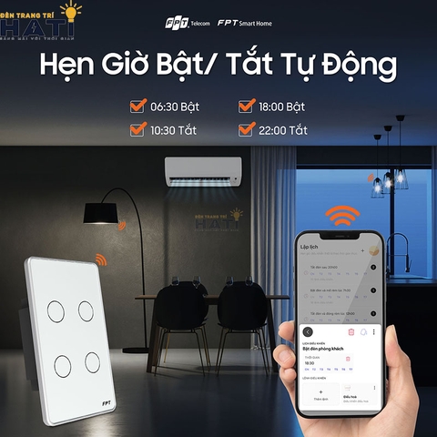 Công tắc cảm ứng thông minh FPT Leto chữ nhật