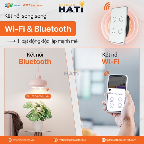 Công tắc cảm ứng thông minh FPT Leto chữ nhật