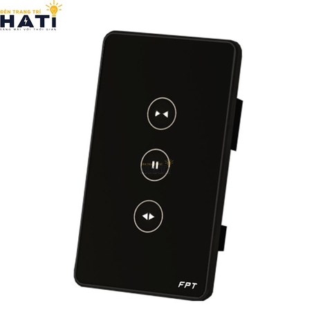 Công Tắc Điều Khiển Rèm Cửa Thông Minh Chữ Nhật Màu Đen Bluetooth
