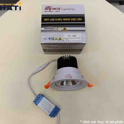 Đèn âm trần Anfaco AFC 727 thân nhôm tản nhiệt tốt