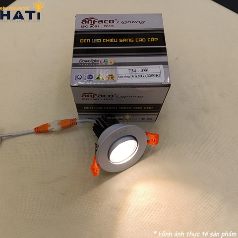 Đèn âm trần Anfaco AFC 417 màu trắng tinh tế