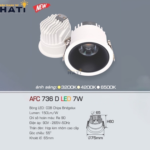 Đèn Âm Trần Anfaco AFC 736 Bảo Hành 2 Năm