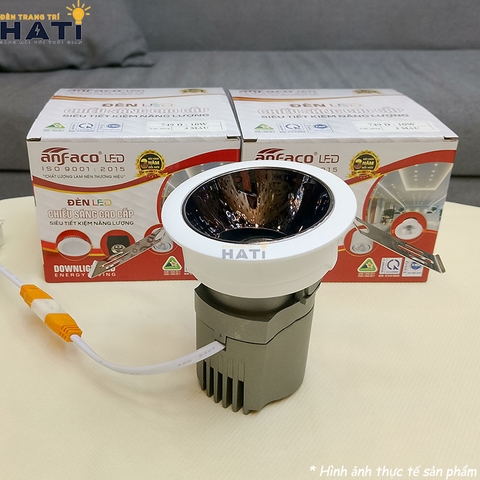 Đèn âm trần Anfaco AFC 749 màu trắng - đen 10w