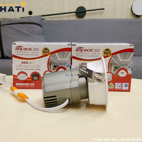 Đèn âm trần Anfaco AFC 749 màu trắng - đen 10w