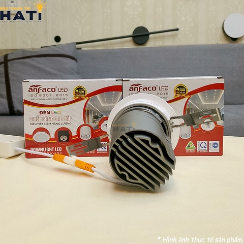 Đèn âm trần Anfaco AFC 749 màu trắng - đen 10w