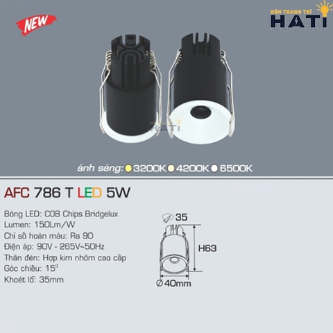 Đèn âm trần Anfaco AFC 786 công suất 5W