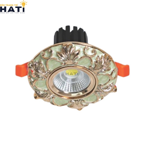 Đèn âm trần Anfaco AFC PULY 02 màu xanh - bạc - trắng 10w