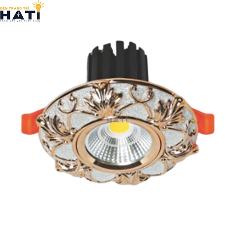 Đèn âm trần Anfaco AFC PULY 02 màu xanh - bạc - trắng 10w