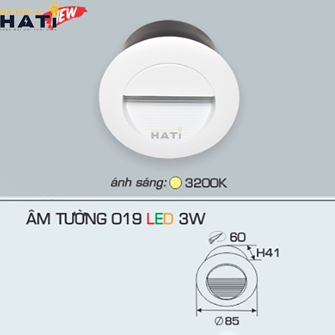 Đèn âm tường cầu thang Anfaco 019 3w
