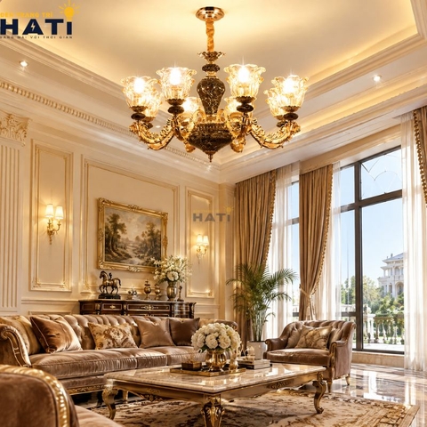 Đèn chùm cổ điển Akady 8 bóng