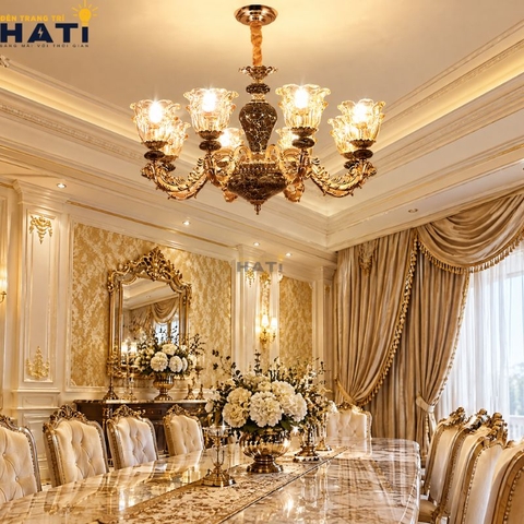 Đèn chùm cổ điển Akady 8 bóng
