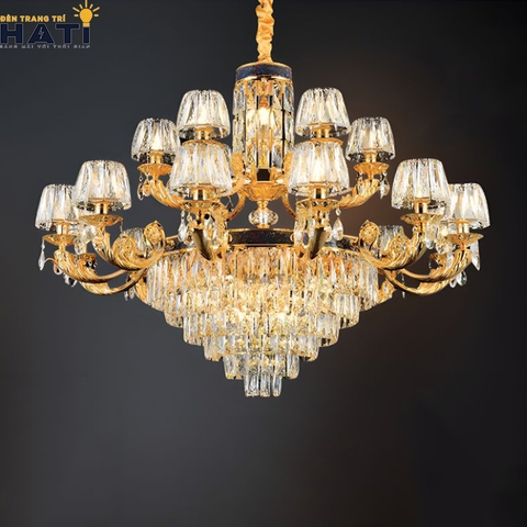 Đèn chùm cổ điển Caring 10+5 bóng