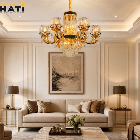 Đèn chùm cổ điển Caring 6 bóng