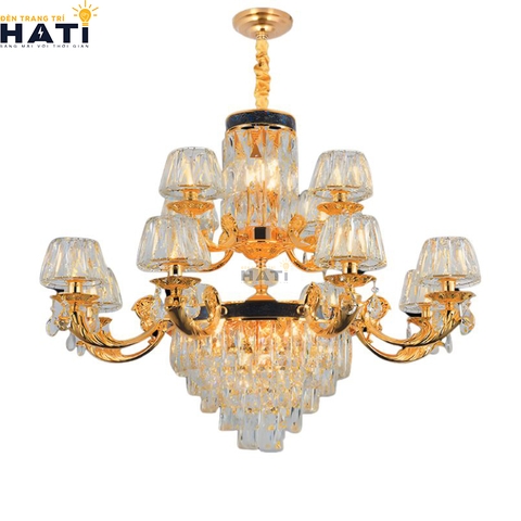 Đèn chùm cổ điển Caring 8 +4 bóng