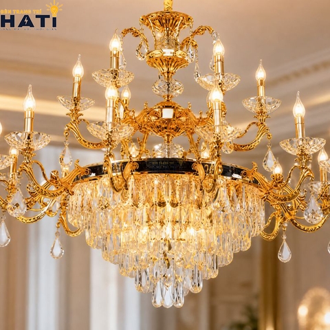 Đèn chùm cổ điển Lligent 10+5 bóng