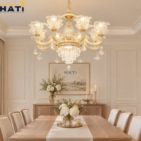 Đèn chùm cổ điển Milaka 8 bóng