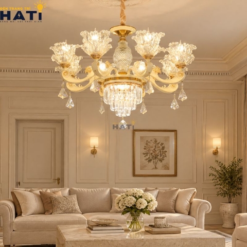Đèn chùm cổ điển Milaka 8 bóng