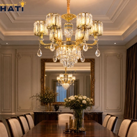 Đèn chùm cổ điển Organi 6 bóng