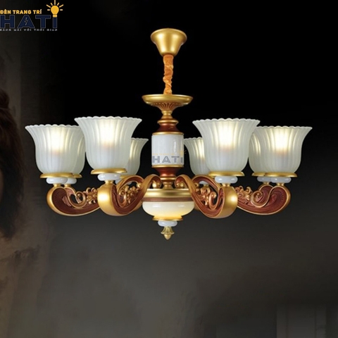 Đèn chùm cổ điển Pedit 8 bóng