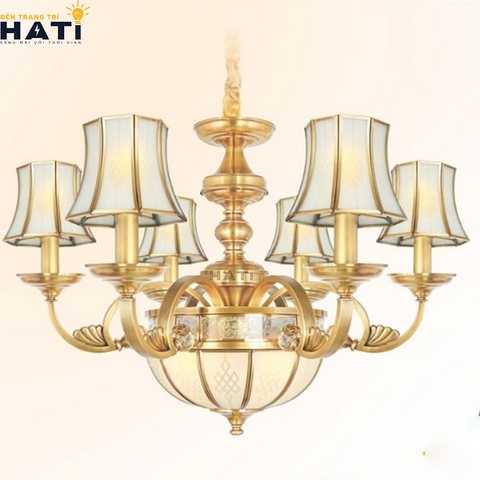 Đèn chùm đồng Luly 6 bóng