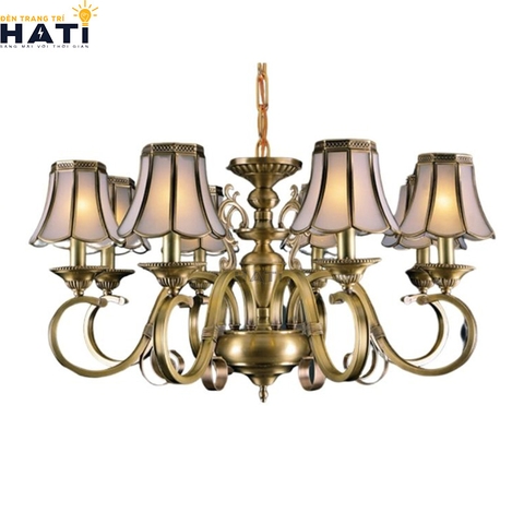 Đèn chùm đồng nguyên chất Givor tổng quan