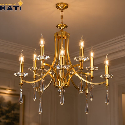 Đèn chùm tân cổ điển Creati 5+5 bóng