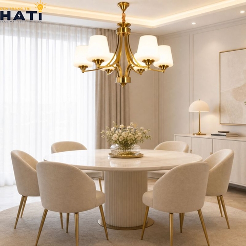 Đèn chùm tân cổ điển Nally 6 bóng