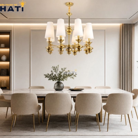 Đèn chùm tân cổ điển Organi 8 bóng