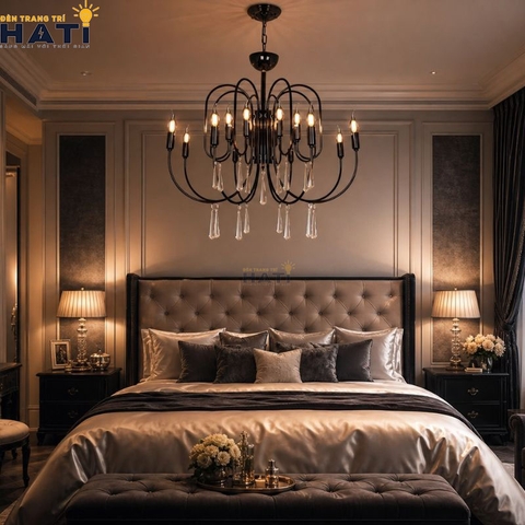 Đèn chùm tân cổ điển Prising 8+8 bóng