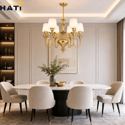 Đèn chùm tân cổ điển Respon 6 bóng