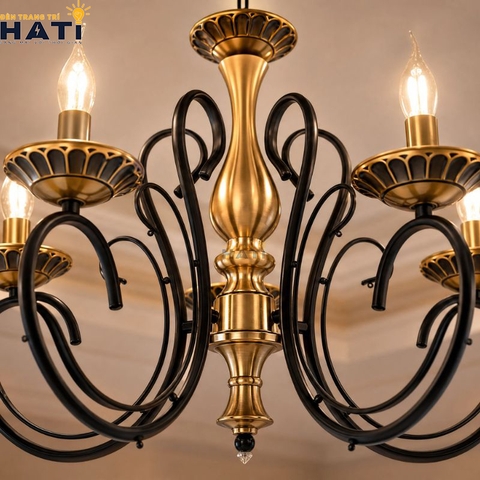 Đèn chùm tân cổ điển Sensi 5 bóng