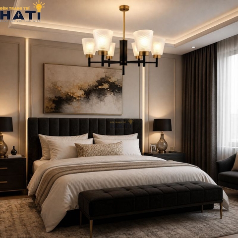 Đèn chùm tân cổ điển Sensi 6 bóng