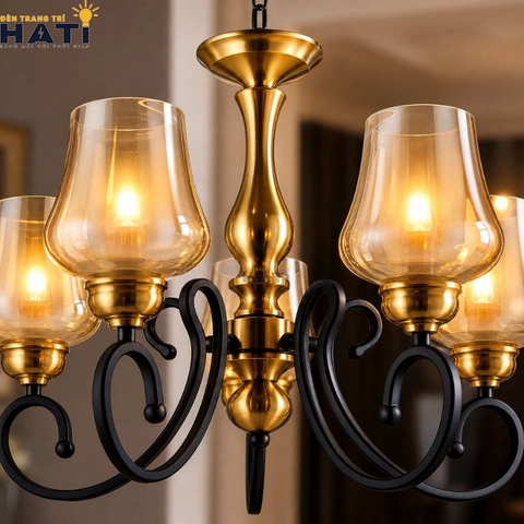 Đèn chùm tân cổ điển Sitive 5 bóng