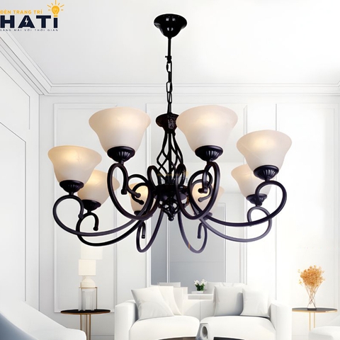 Đèn chùm tân cổ điển Thetic 8 bóng