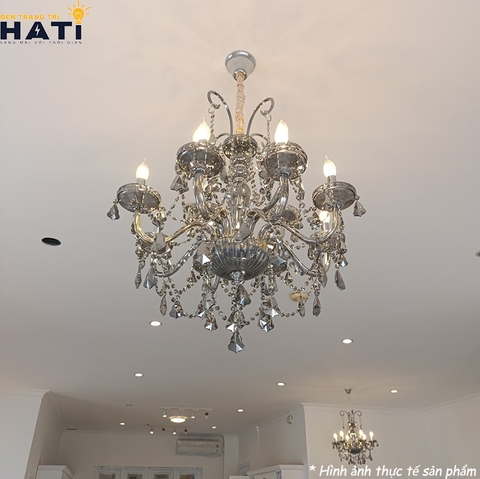Đèn chùm thủy tinh Lidio 6 bóng - DCTT06/6