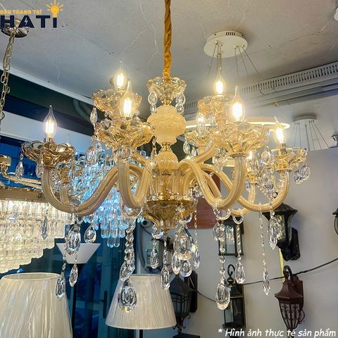 Đèn chùm thủy tinh Luka 12 bóng