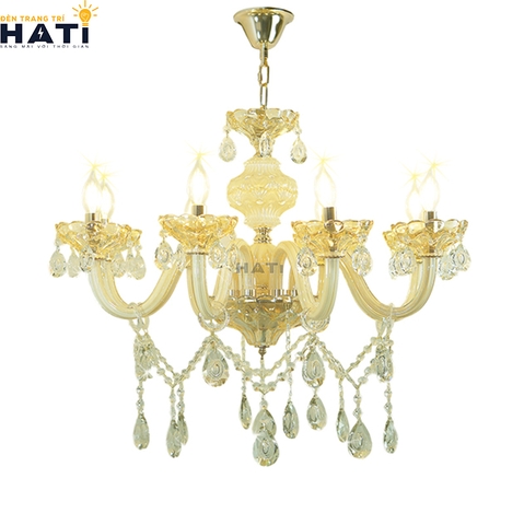 Đèn chùm thủy tinh Luka 8 bóng