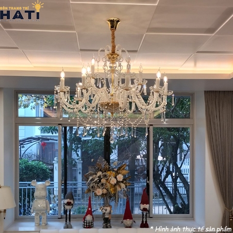 Đèn chùm thủy tinh Rubas 15 bóng