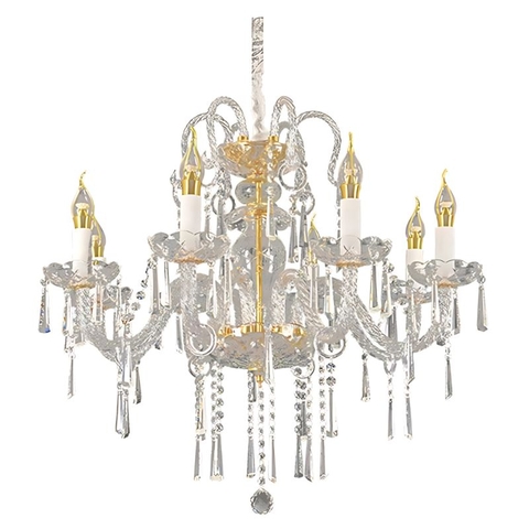 Đèn chùm thủy tinh Rubas 8 bóng - DCTT05/8