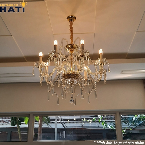 Đèn chùm thủy tinh Rubas 8 bóng