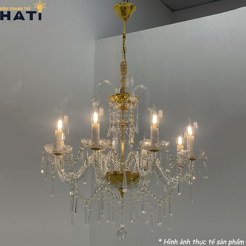 Đèn chùm thủy tinh Rubas 8 bóng
